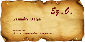 Szemán Olga névjegykártya
